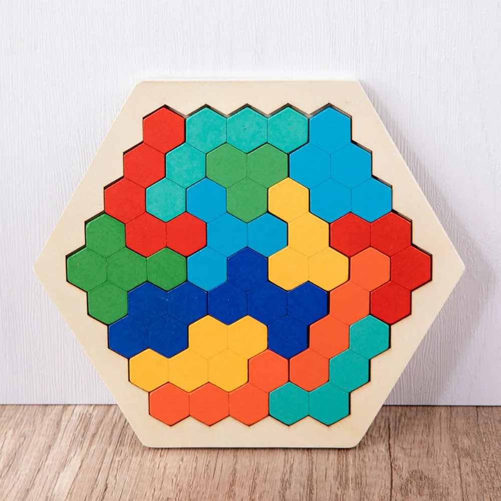 Jigsaw Montessori Puzzles Pattern Cognitive Challenges Wooden Geometry Puzzle Logical Thinking Interactive Jigsaw Puzzle Board