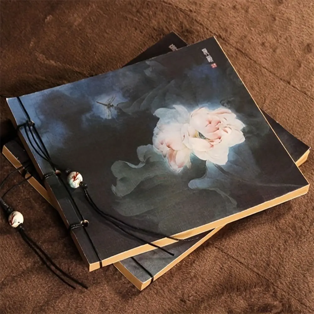 Ancient Style Ancient Style Sketchbook Lotus Tassel Line Package Vintage Line-bound Sketchbook Graffiti Handmade view 4