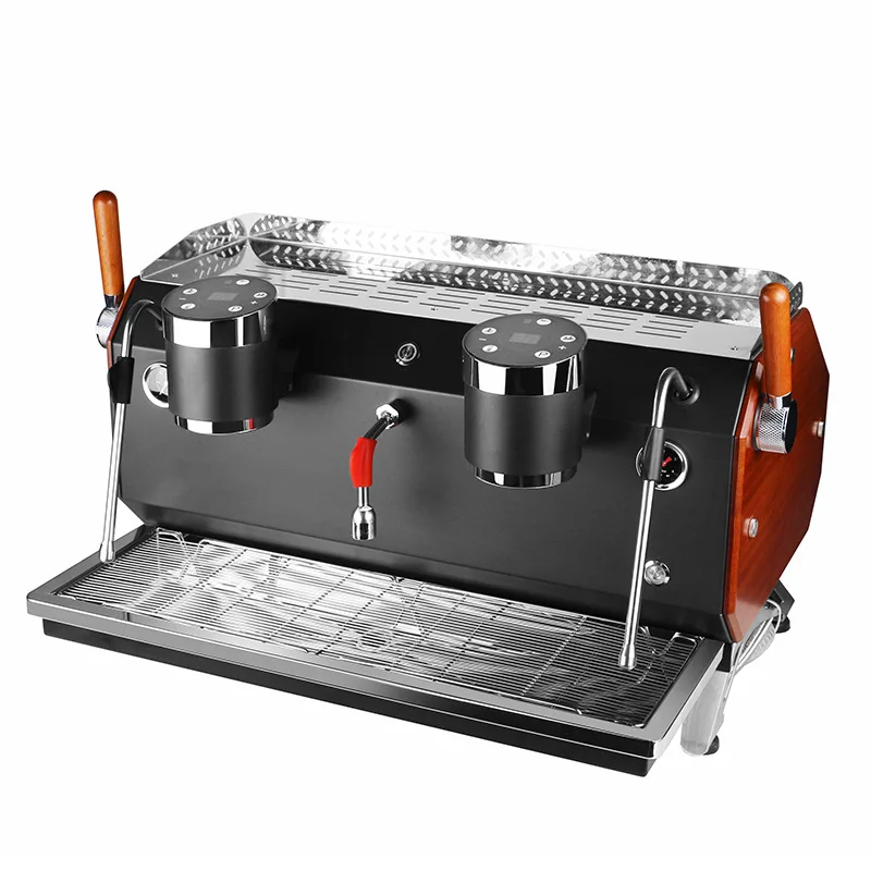 K535 Commercial Semi-Automatic Espresso Machine, Double Head Multi Boiler 12L, 9Bar Stable Pressure for Coffee Milk Tea Store