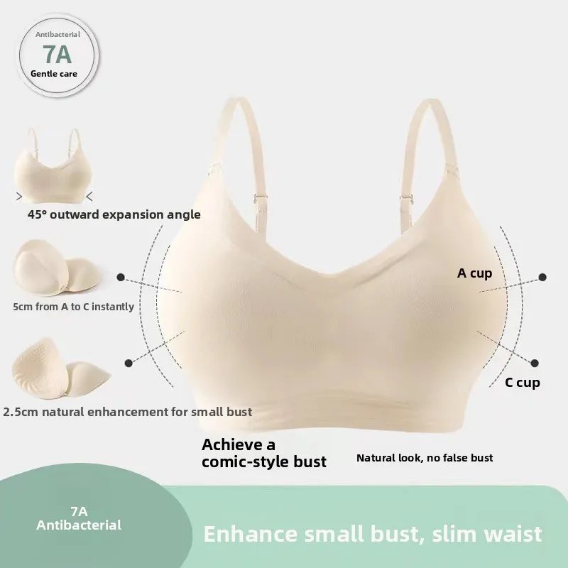 

Lucky Home Cartoon Comfortable Breathable Women's Bra Gathered Push up Underwear Nylon Fabric Spring 2024 Polyester 100%