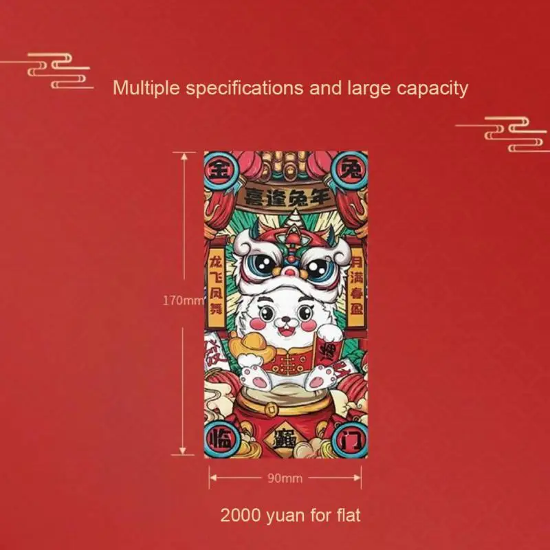 2023 Wedding Lucky Packets Gift Bag Chinese New Year Red Envelopes Cartoon Rabbit Red Envelopes Spring Festival Money Pockets