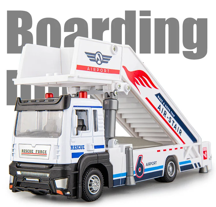 

1/32 Alloy Airport Boarding Car Model Toy Engineering Vehicles with Light and Sound Metal Diecast Car Toys for Kids Boys Gifts