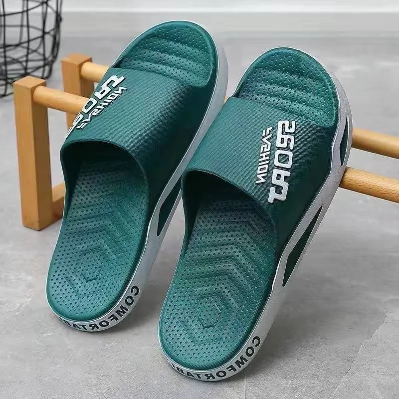 Zapatillas de verano para hombre, sandalias elegantes para exteriores, baño, sala de estar, antideslizantes, interiores, familiares y para hombres