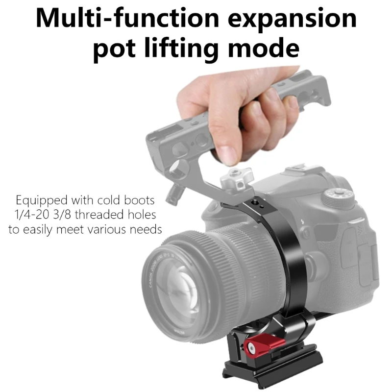 Rotatable Collar Mount Plate Half Rings Structure Easily Switching Quick Installation Horizontal Vertical Bracket