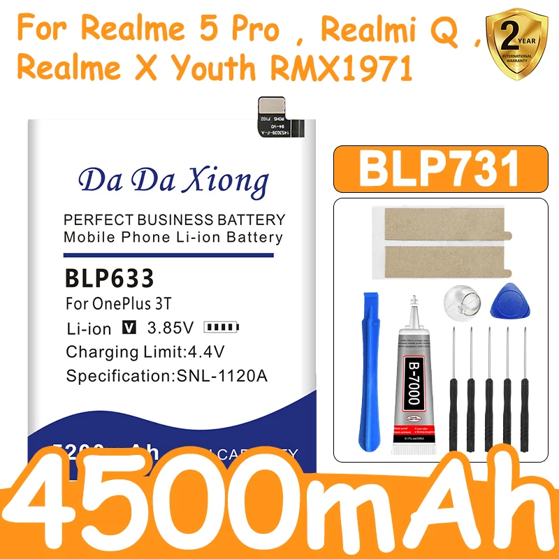 4500mAh BLP731 Replacement Battery For Oppo Realme 5 Pro Q X Youth RMX1971 RMX1973 Q R1971
