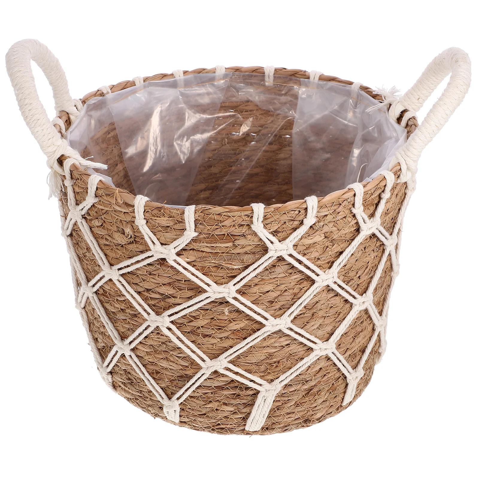 

Woven Flower Straw Woven Flower Basket Pot Baskets Indoor 29x22 Storage Hand-woven Home Gardening Lightweight