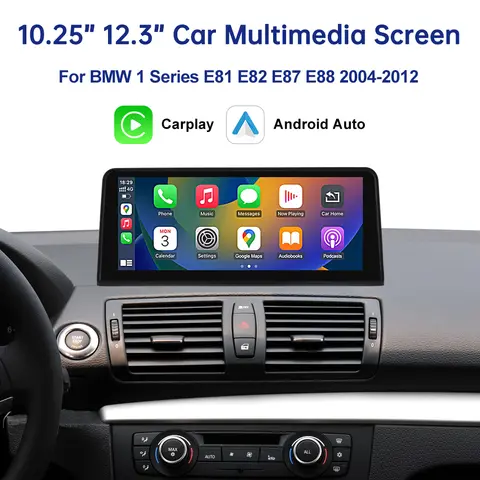 Wireless CarPlay Android Auto Car Multimedia Display For BMW 1 Series  E81 E82 E87 E88 CCC/CIC System Touch Screen Car Radio