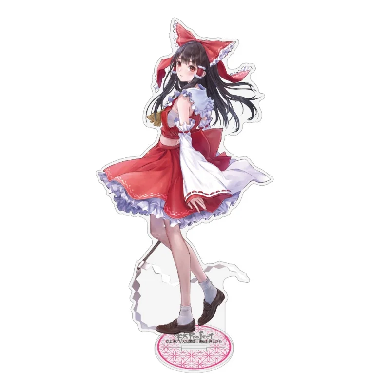 15CM Touhou Project Anime Hakurei Reimu Kirisame Marisa Game Acrylic Figure Stand Model Plate Desk Decor Cute Keychain Gifts