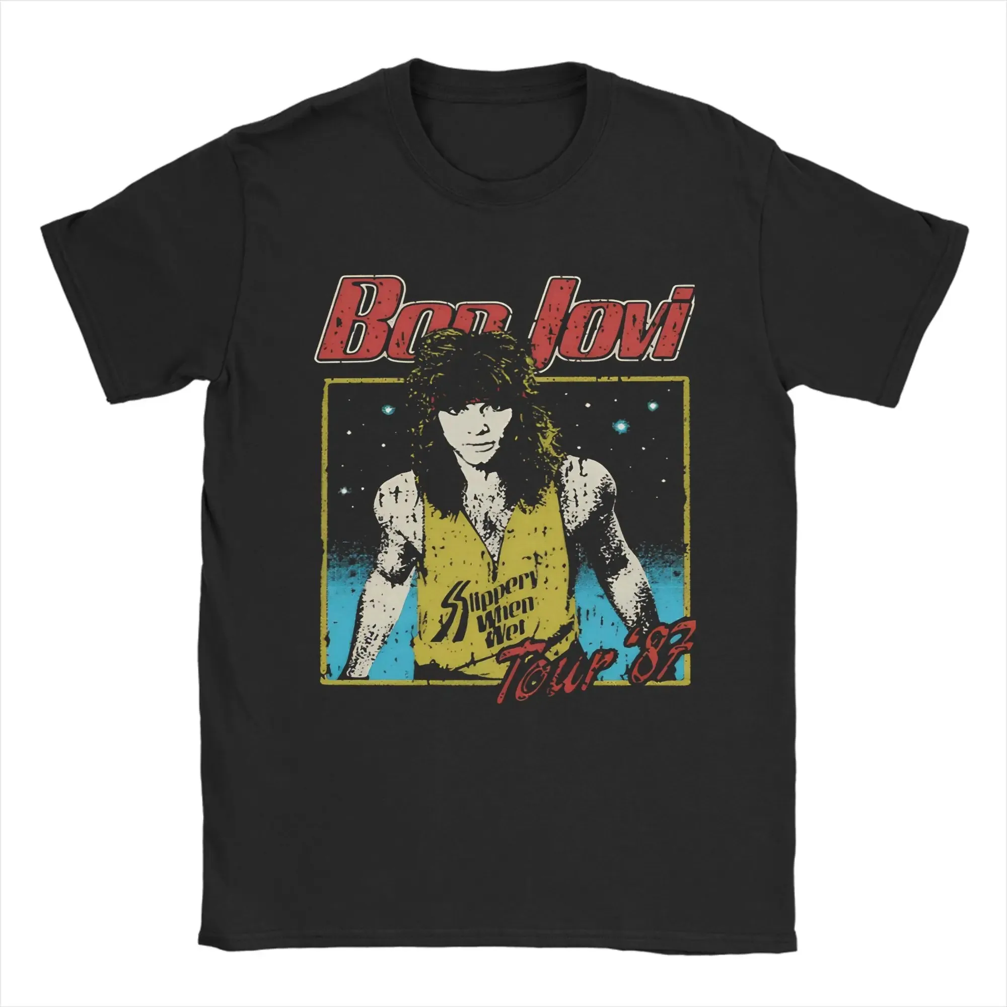 Hot Sale Bons Jovis Tour 2026 Poster Graphic Print T-Shirt Men Women Loose Casual Oversized Top O-neck Cotton Summer New Tee