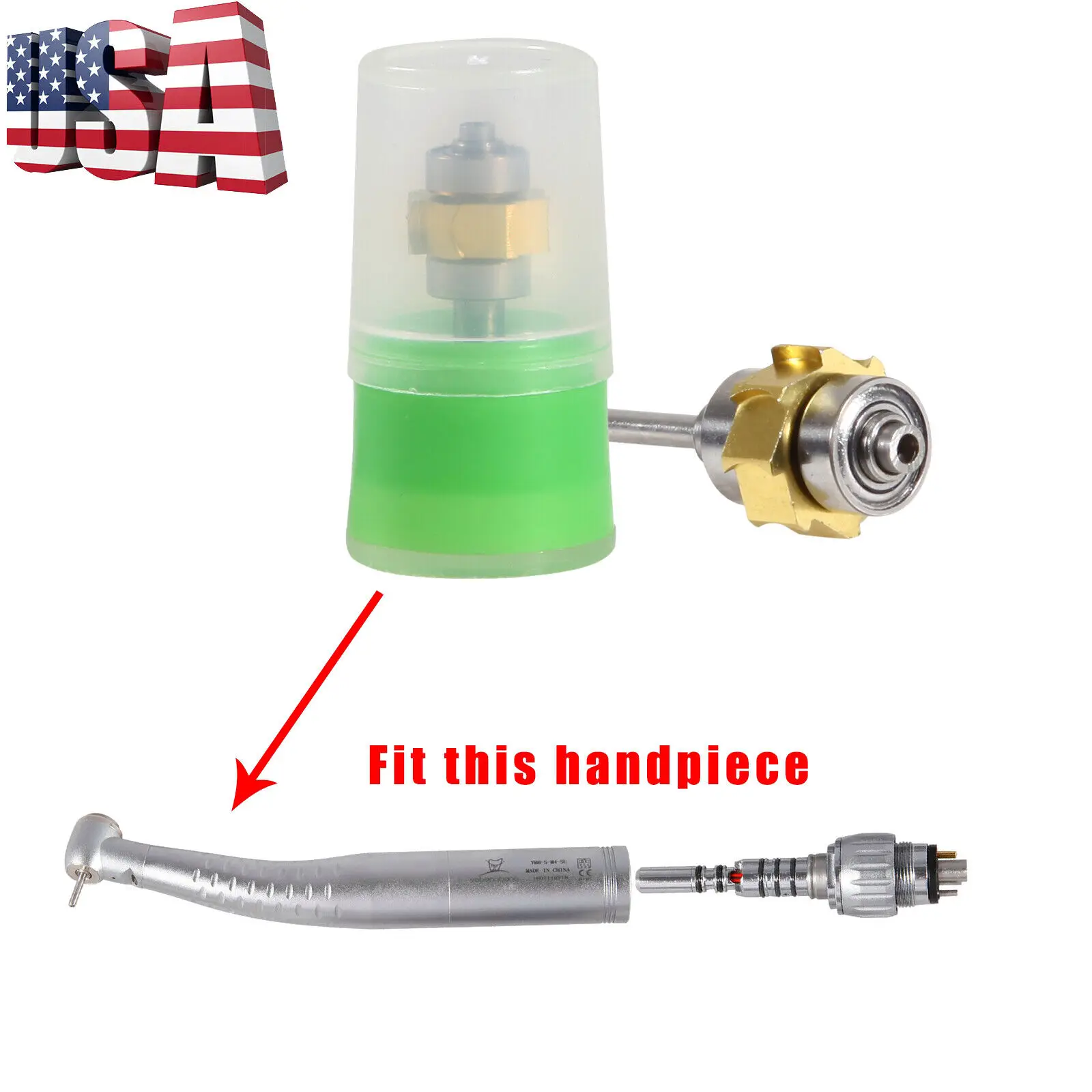 5PCS Dental Cartridge Turbine Rotor For Yabangbang LED Fiber Optic High Speed Handpiece Kavo Style