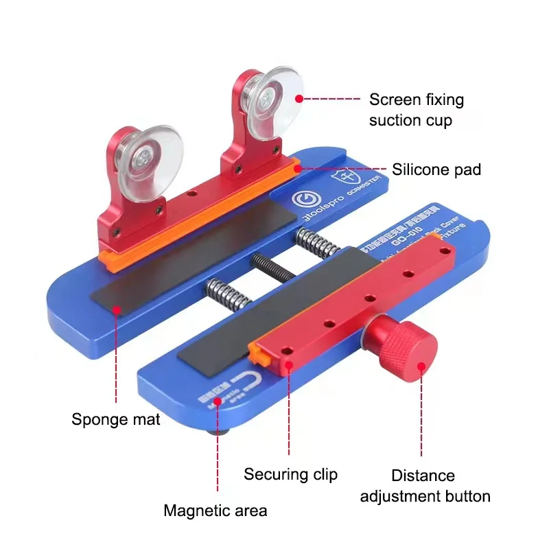 Gtoolspro-soporte fijo para iPhone y Samsung, accesorio Universal multifuncional para desmontar la cubierta trasera, reparación de teléfonos móviles, GO-010