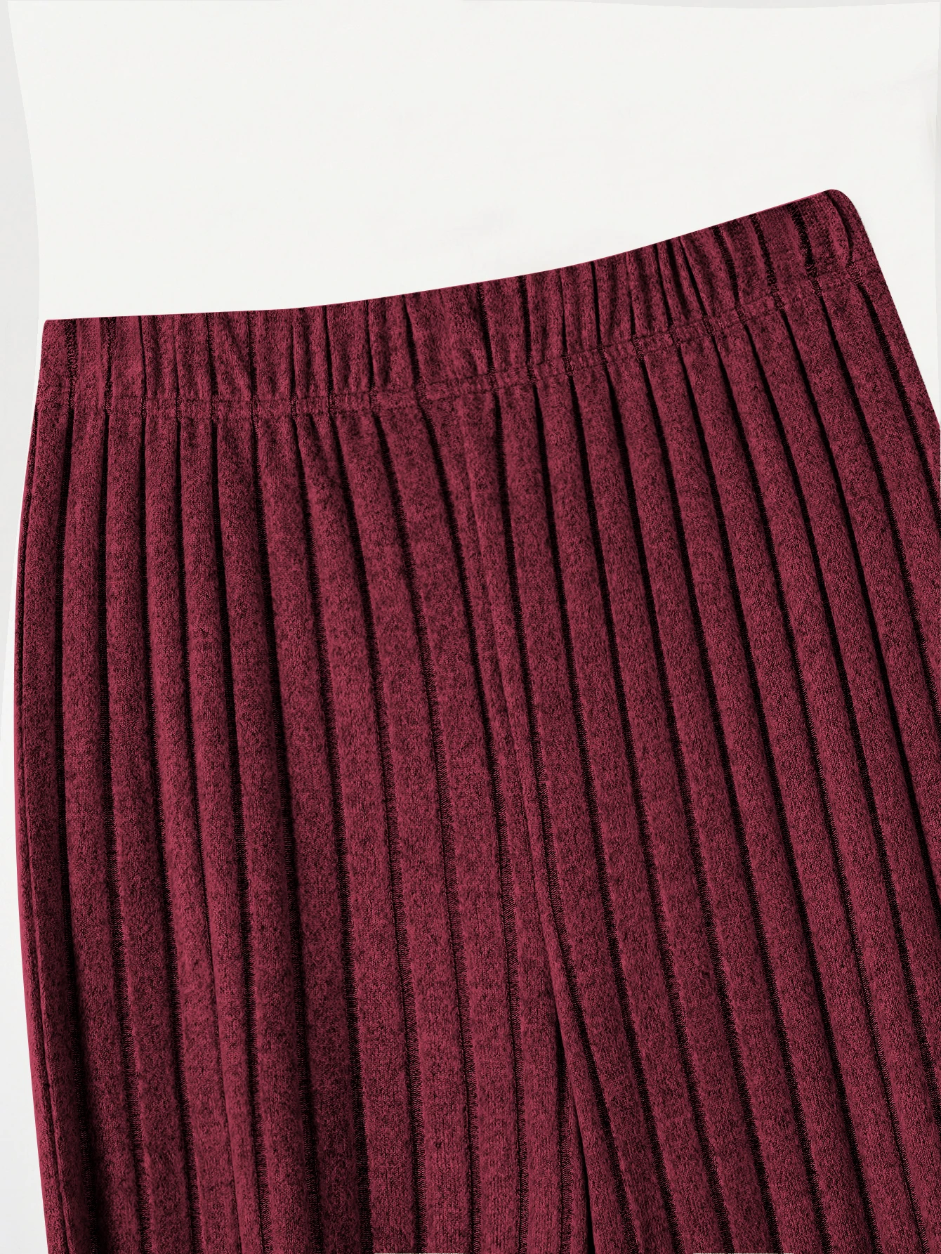 Women's Ribbed 2 Piece Outfit, Round Neck Cap Sleeve Top & Elastic Waist Wide Leg Pants, Casual Loose Matching Loungewear Set fo