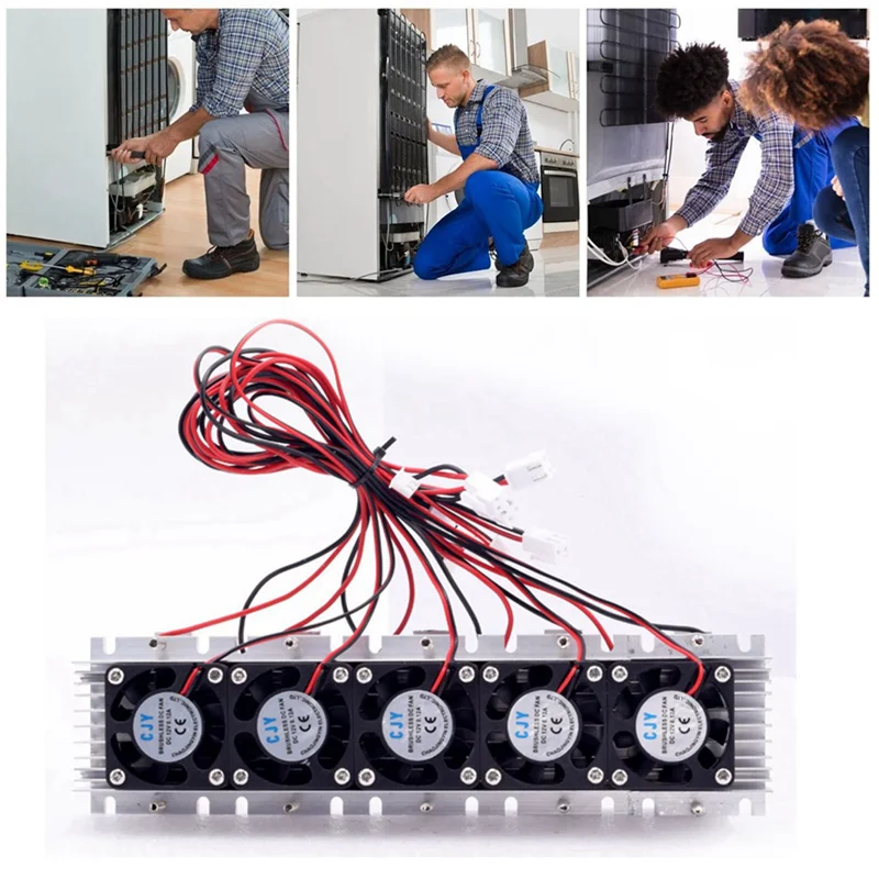 

AB42-2X 300W Thermoelectric Peltier Refrigeration Cooler DC12V Semiconductor Air Conditioner Cooling System DIY Kit