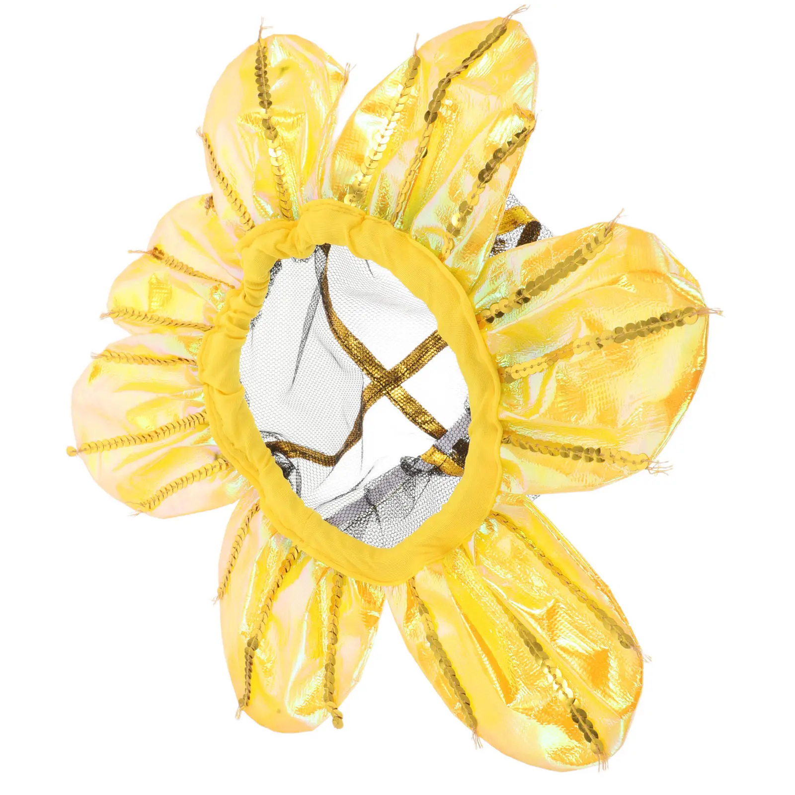 Kids Sunflower Headgear Bright Yellow Flower Costume Hat Lightweight Comfortable for Kindergarten Performance Graduation Dance