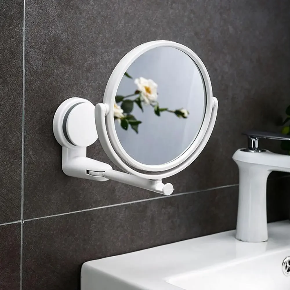 

Plastic Wall Hang Round Folding Bath Accessories Vanity Mirror Bath Mirrors Shave Mirrors Makeup Supplies