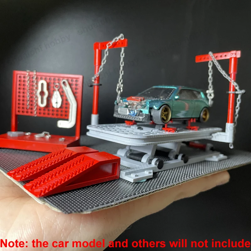 1セット シミュレーションカーフレーム矯正キット ミニチュア自動車ビーム矯正器具 修理ツール 1/64 ガレージモデルシーン用