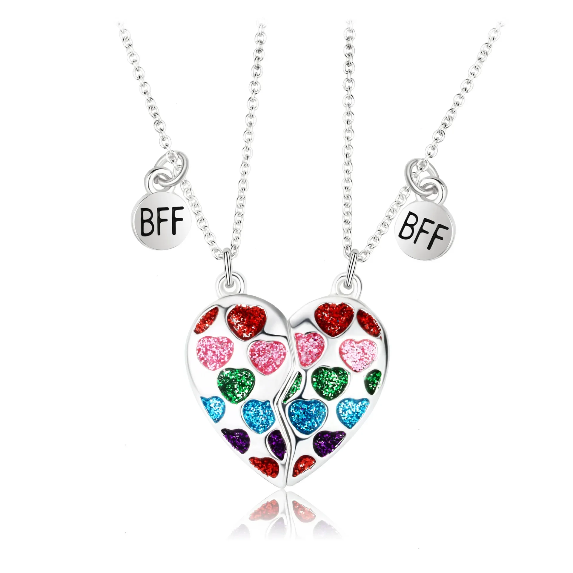 New Couple Necklace BFF Good Friend Dripping Stitching Necklace Suction Stone Children's Cartoon Necklace Hot Sale