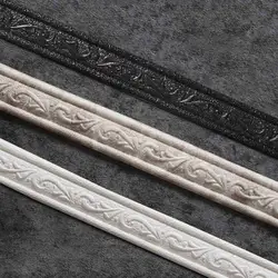 3D Wall Trim Line Waterproof Wall Edging Strip Wallpaper Baseboard Waist Line Self-Adhesive Skirting Line For Living Room Decor