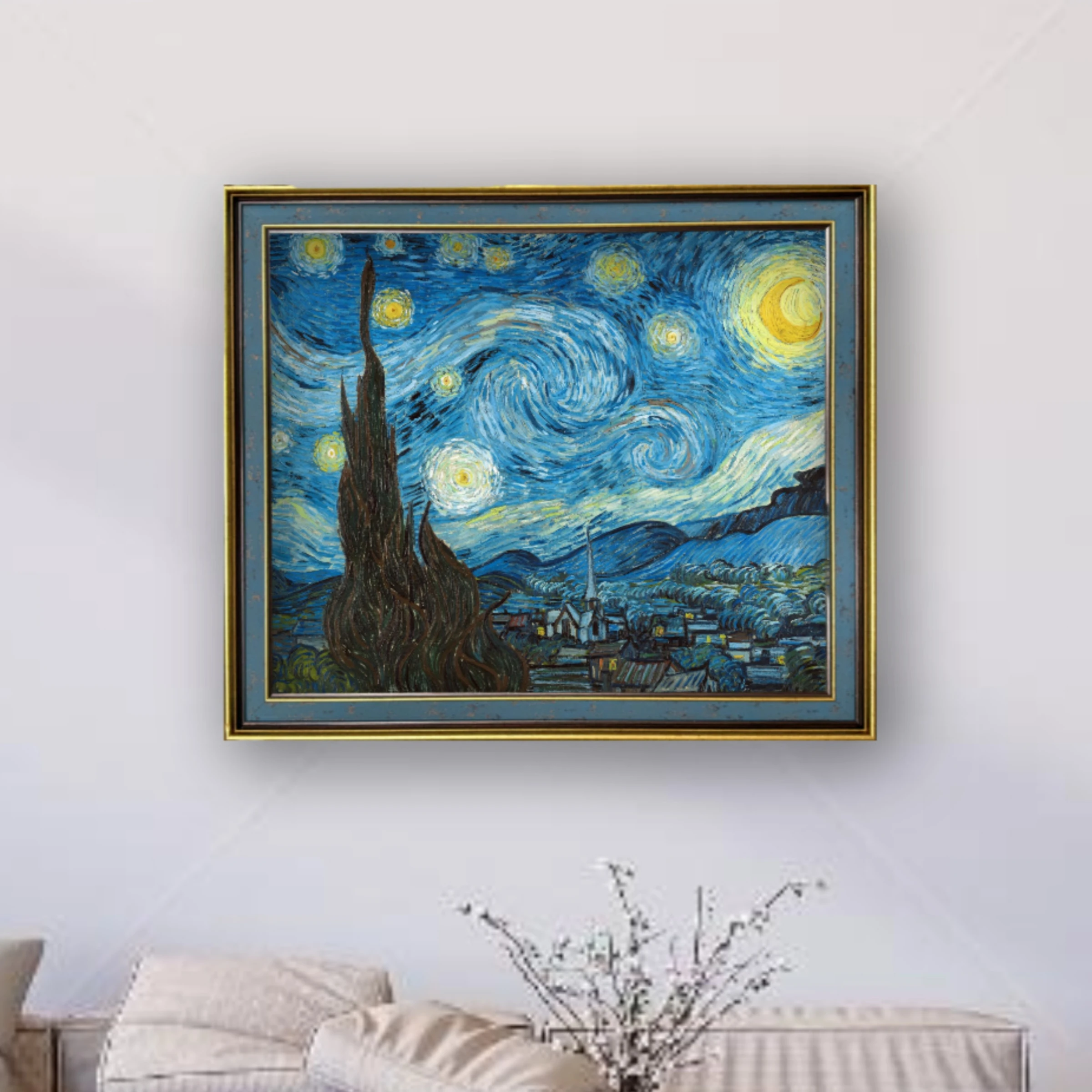 

Van Gogh Museum Collection Grade Print Art with Frame High Resolution UV-Proof Eco-Friendly Ink on Canvas for Home Decoration