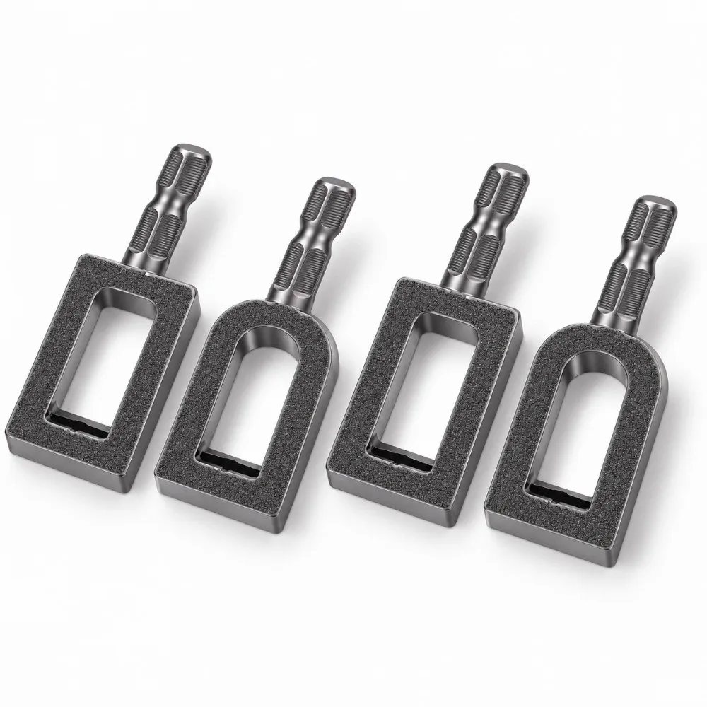 2 Set 1/4 Inch Hex Shank Wire Twisting Tools Arc No.9 Square No.11 Carbon Steel Electric Knotters Rebar Tying Twister Drill