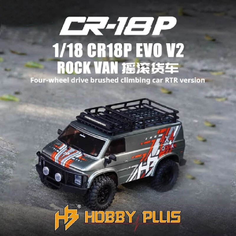 

HOBBYPLUS 1/18 CR18P EVO V2 ROCK VAN Rock Truck RC 4WD Матовый альпинистский автомобиль с дистанционным управлением Игрушка для взрослых и детей