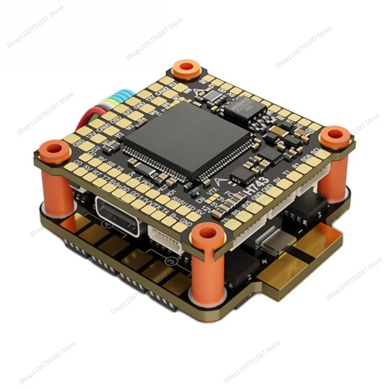 For H743 Flight Control 3-8S70A ESC, Flying Tower 70A Crossing Machine Flight Control Four-in-one ESC FPV