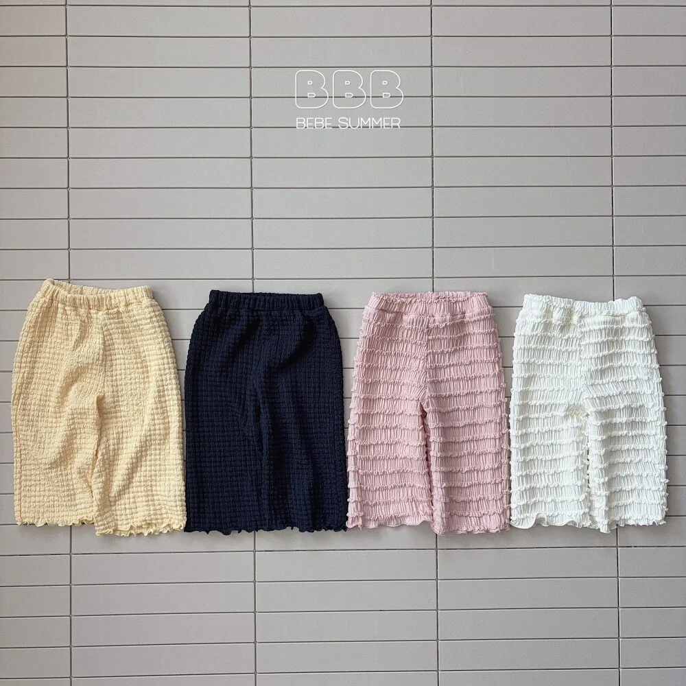 Korean Kids Pants New Baby Children's Clothing for Girls Summer Wrinkled Air Conditioning Casual Pants Sun Protection