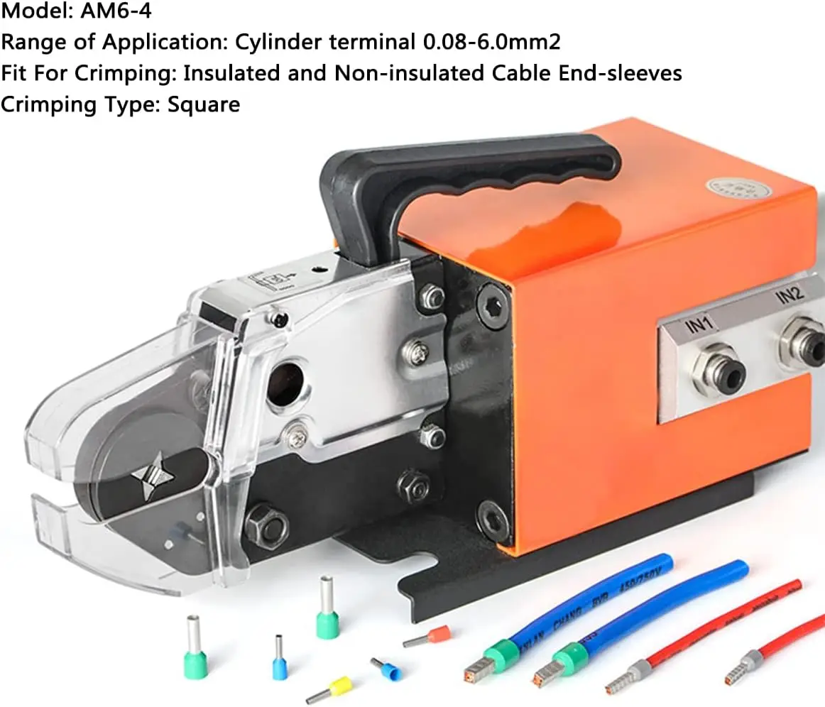 ATV&UTVAM6-4 Pneumatic Wire Terminal LUG Quick Disconnect Ring Terminal  Crimper Machine