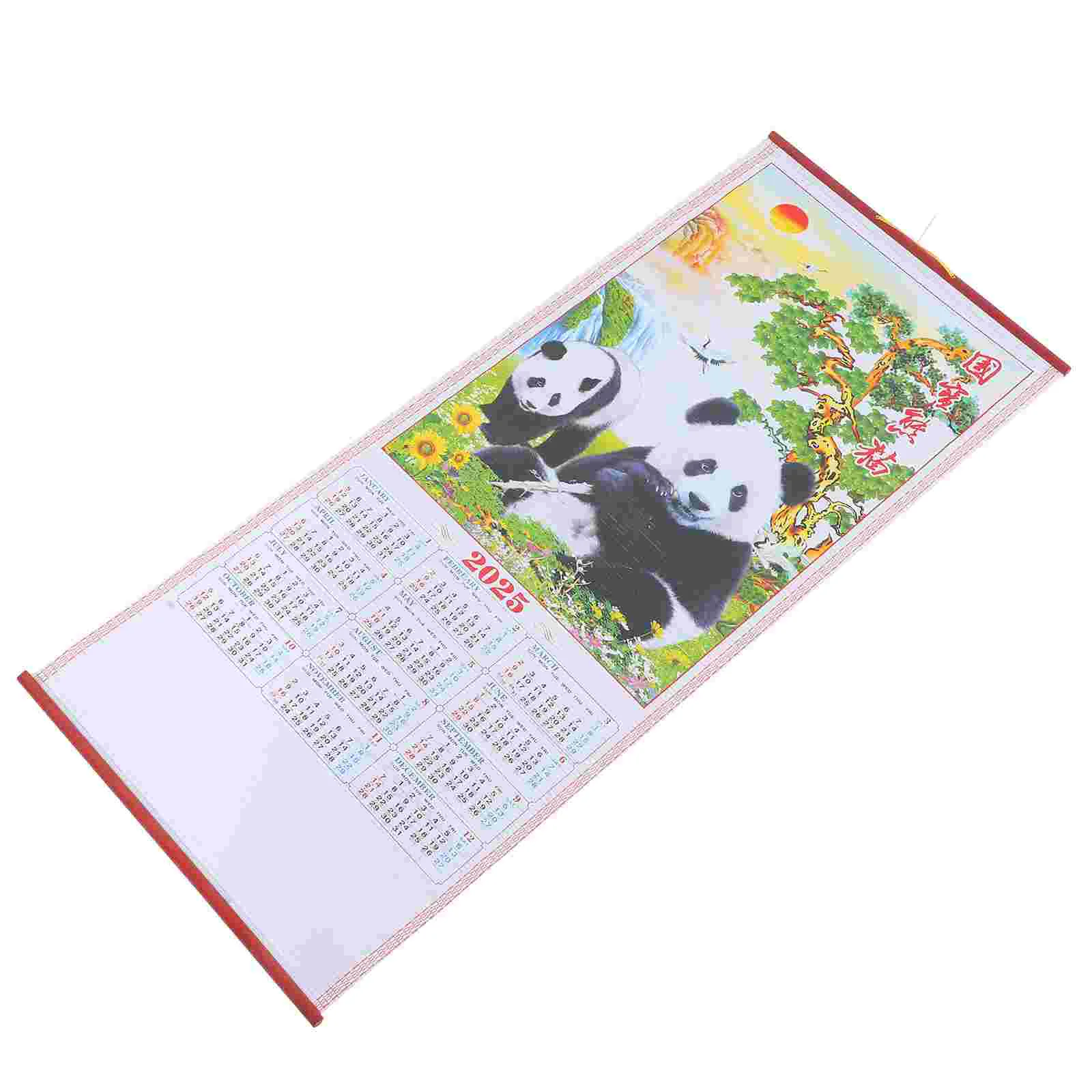 2025 Hanging Calendar Traditional Chinese Year of The Snake Scroll Wall Small Household Monthly