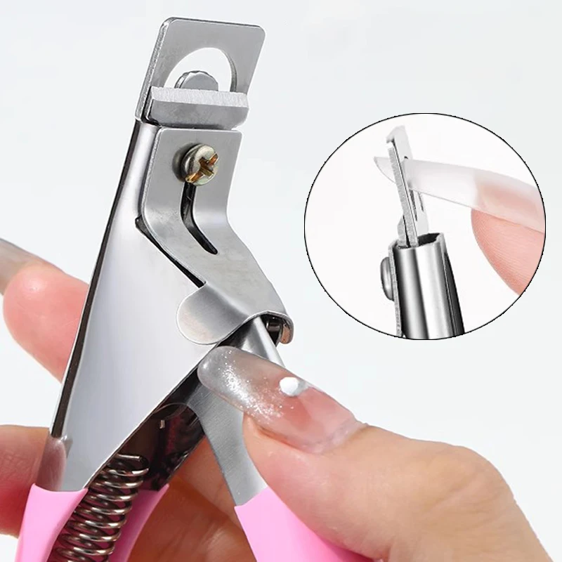 Fake Nail Cutter Type U Word False Tips Professional Nail Clippers Straight Edge Cutters Manicure Pliers Guillotine Nail Capsule