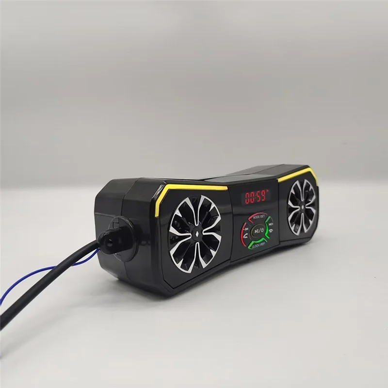 

High Quality Motorcycle Speakers Wireless Stereo Audio System 12V Handlebar Mount MP3 Player AUX-In USB FM Radio