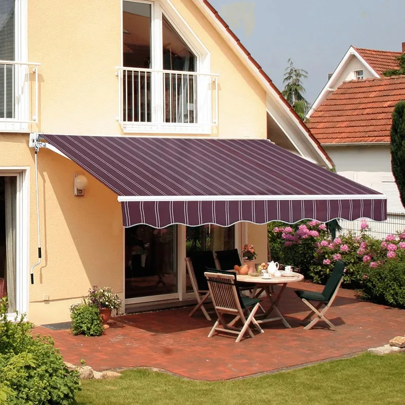 

Hot Sale Rainproof Retractable Awnings 3m To 6m Max. Width Powder Coated Sail Finishing for Houses and Gardens