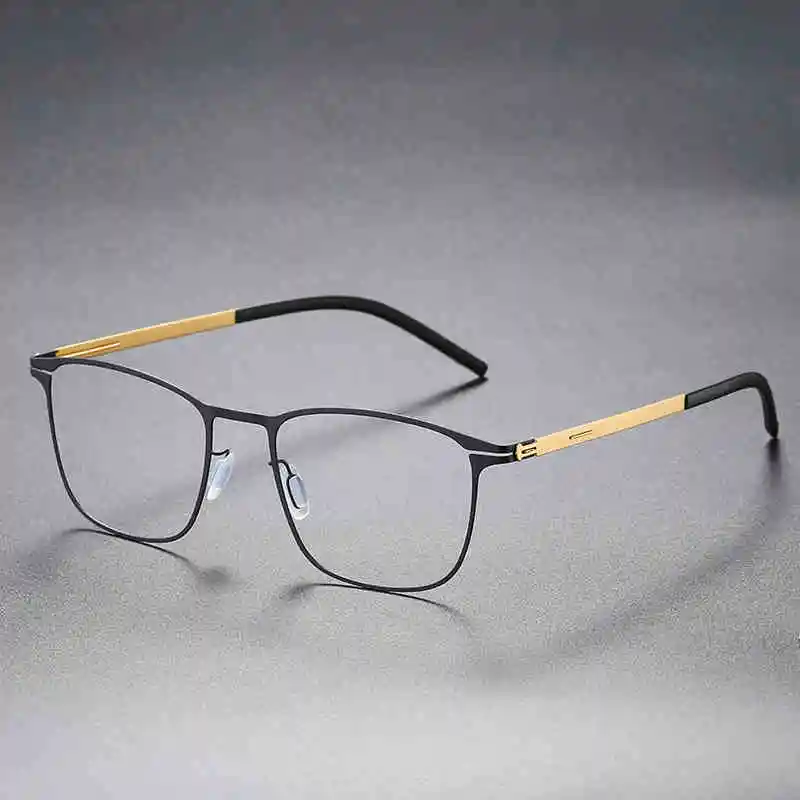 

Germany Screwless Glasses Frame Men Women Lightweight 7.5g Fashion Square Round High Elasticity Eyewear Eyeglasses Spectacle New