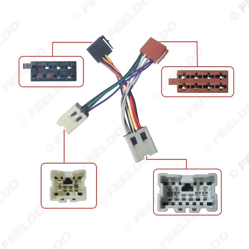 5Pcs Car Stereo Conversion Plug Wire Adapter For Nissan ISO CD Radio Wiring Harness Original Head Units Cable