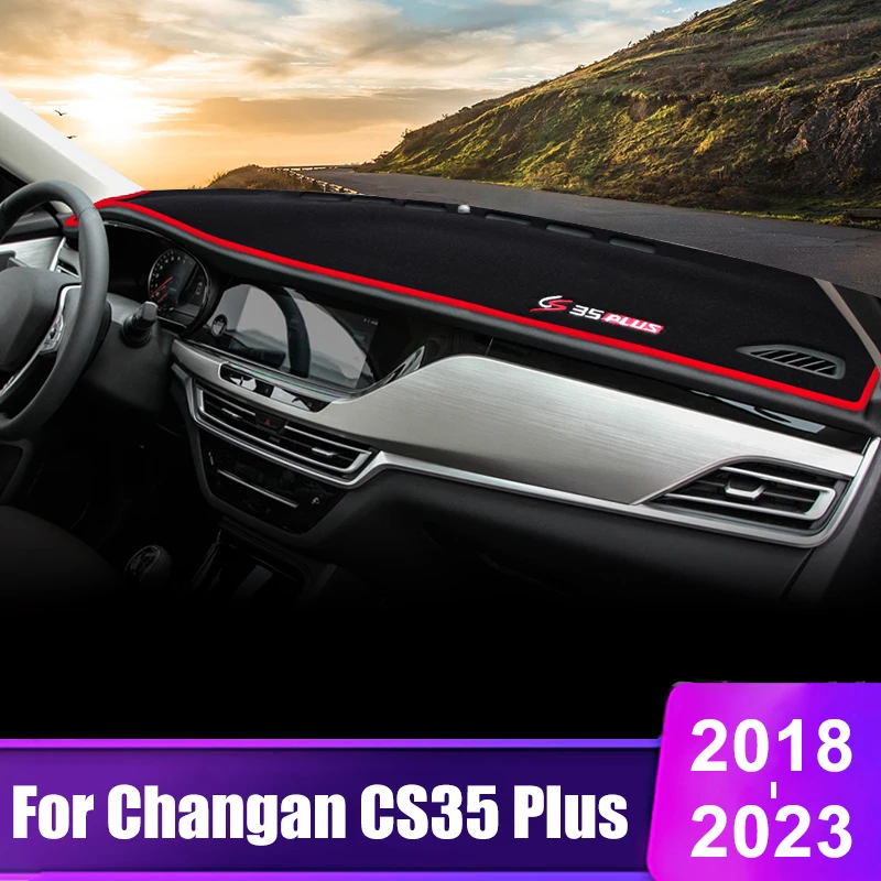 

For Changan CS35 Plus 2018 2019 2020 2021 2022 2023 CS 35 Car Dashboard Cover Sun Shade Non-slip Mat interior Accessories