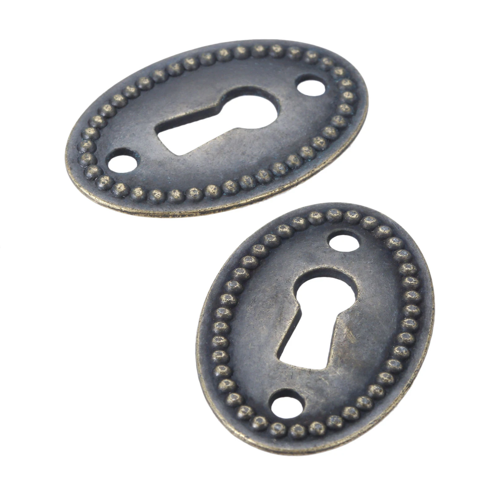 2Pcs Oval Shape Keyhole Cover Antique Bronze Color Keyhole  Antique Chinese Style Cabinet Lock Furniture Hardware