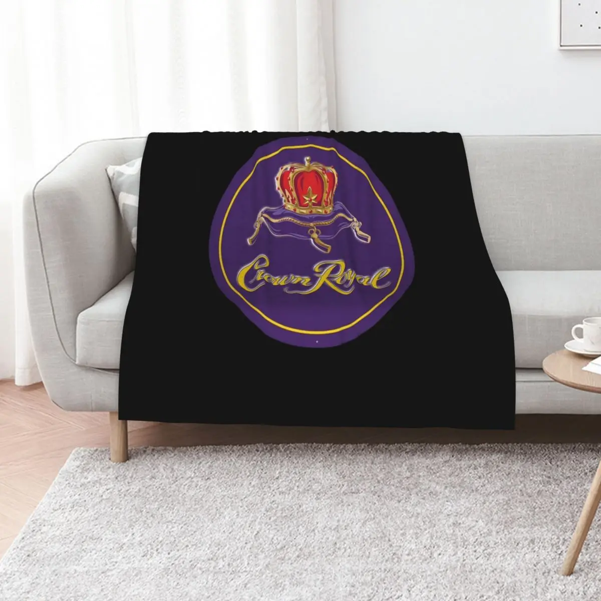 Crown Royal Essential Logo Essential Throw Blanket anime Thin Cute Sofa Throw Bed linens cosplay anime Blankets