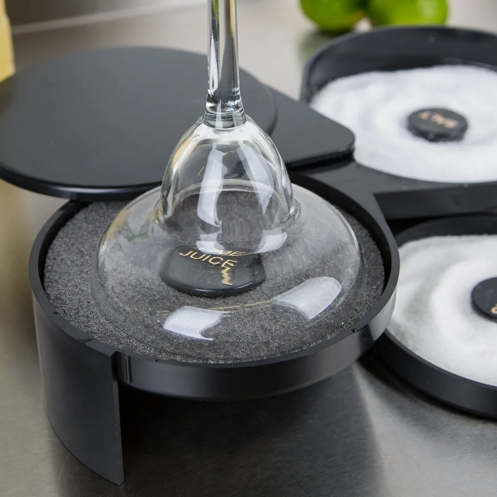 اكسسوارات البار 3 الطبقة الدورية الملح ريمر صندوق خلط الملح السكر حافة صندوق عصير كوكتيل التوابل الحواف نادل أداة #5