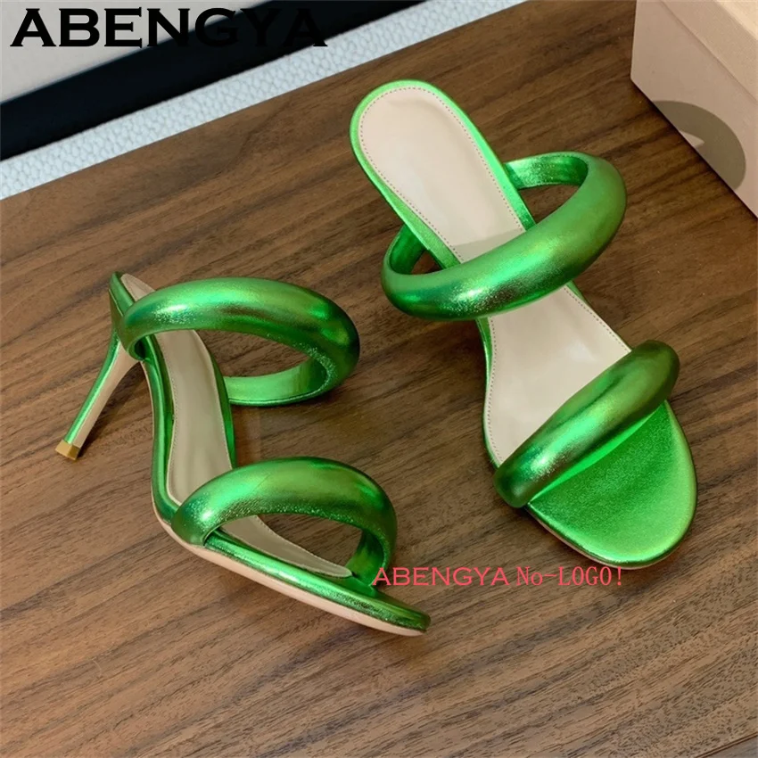 Classic Multicolour Open Toe Stiletto Slippers Women Gladiator Pumps Summer Sexy High Heels Dress Party Shoes zapatillas mujer