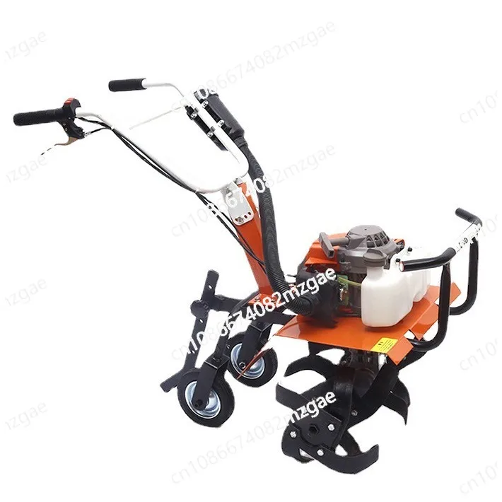 Small, convenient, high-power micro-tiller, four-stroke multifunctional rotary tiller, ditching and weeding plow