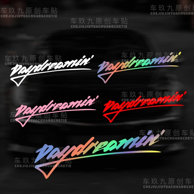 Daydreaming Car Stickers Funny Auto Body Styling Windshield Windows Decor Personalized Motorcycle Helmet Vinyl Decals Universal