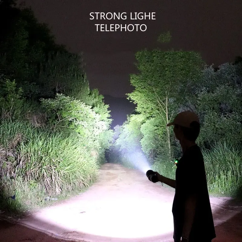 Mini LED Strong Light Super Bright Torch Household Repeatedly Charging The Battery Outdoor Portable Long-range Flashlight