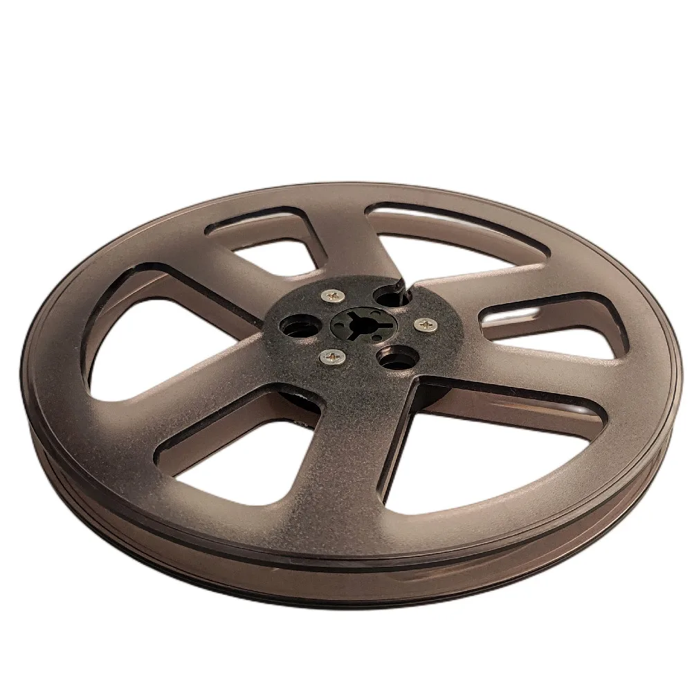 7" x 1/4" Empty 7 Inch  Plastic Take Up Reel For a Reel To Reel Tape Recorder - 6 Window Shaded Gray