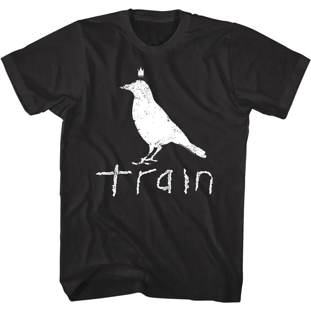 Train Chalkboard Crow Logo Men's T Shirt Save Me San Francisco Rock Band Concert