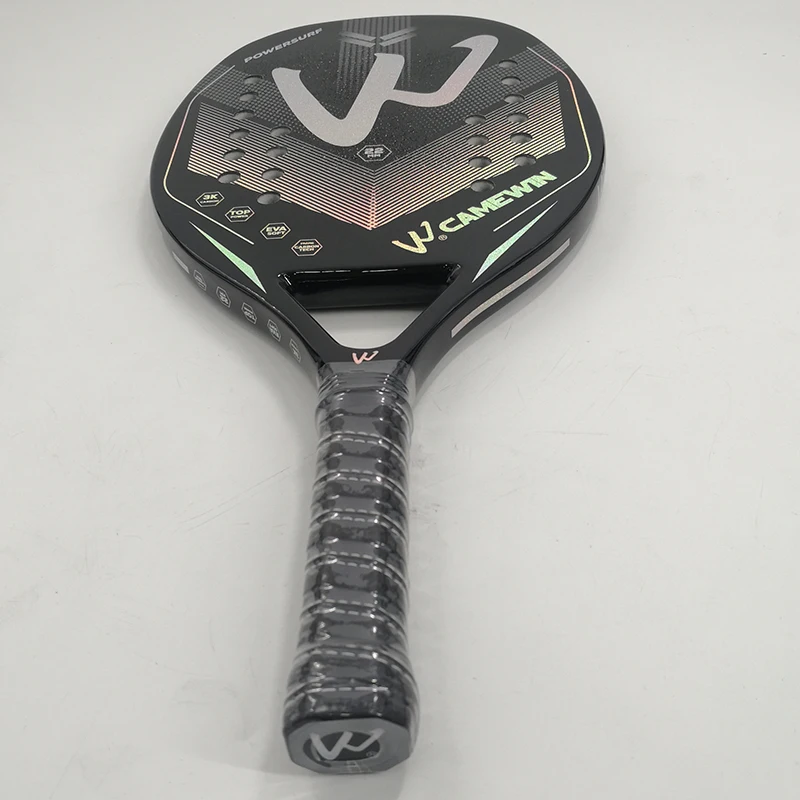 Tennis racket 3k Beach tennis racket Paddle racket Padel racket Full carbon fiber rough surface With protective bag gift 2023