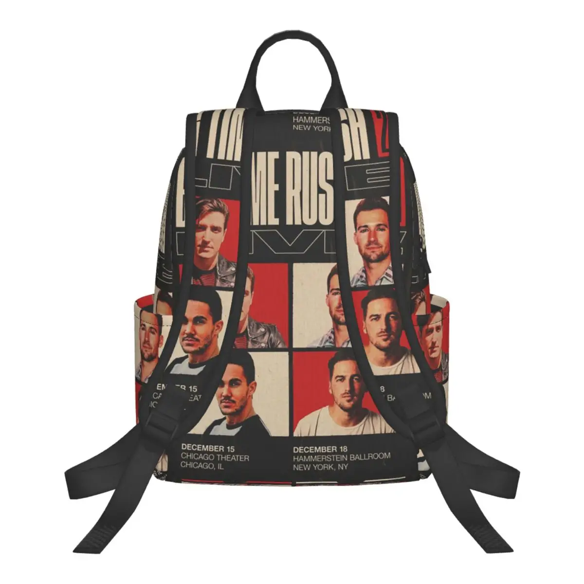 Big Time Rush BTR Band Music Student Backpack School Bag Hiking Travel Daypack for Boys Girls Bookbag Shoulder Bags