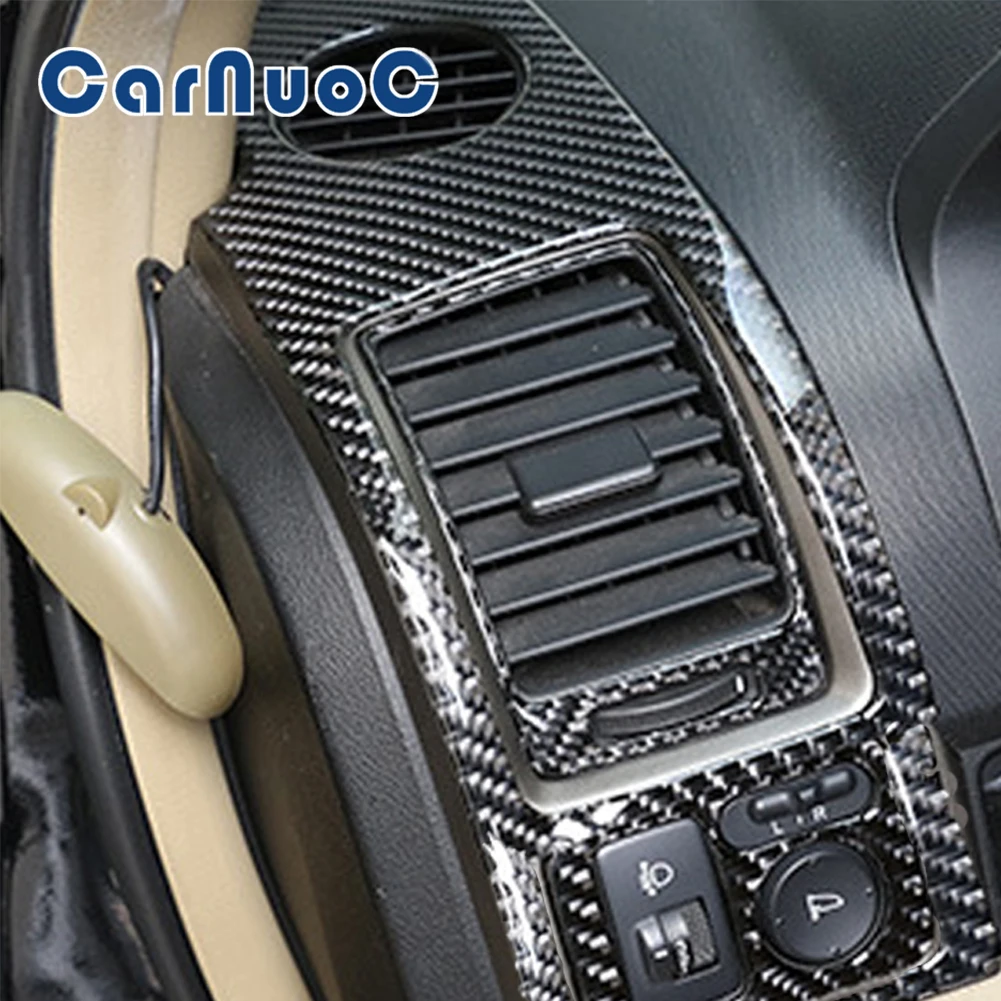 

Car Carbon Fiber Stickers Dashboard Side Air Vents Decorative Cover Trim For Honda CR-V 2007-2011 Auto Interior Accessories