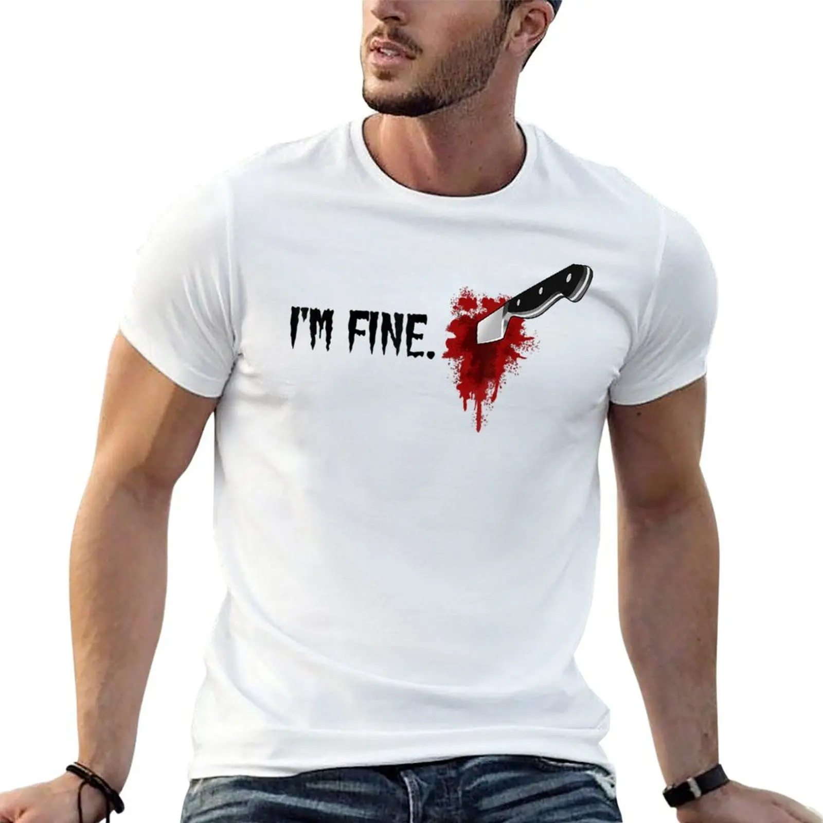 Blood Splatter Bloody Halloween T-Shirt baggy shirts valentines boutique clothes funny t shirts men