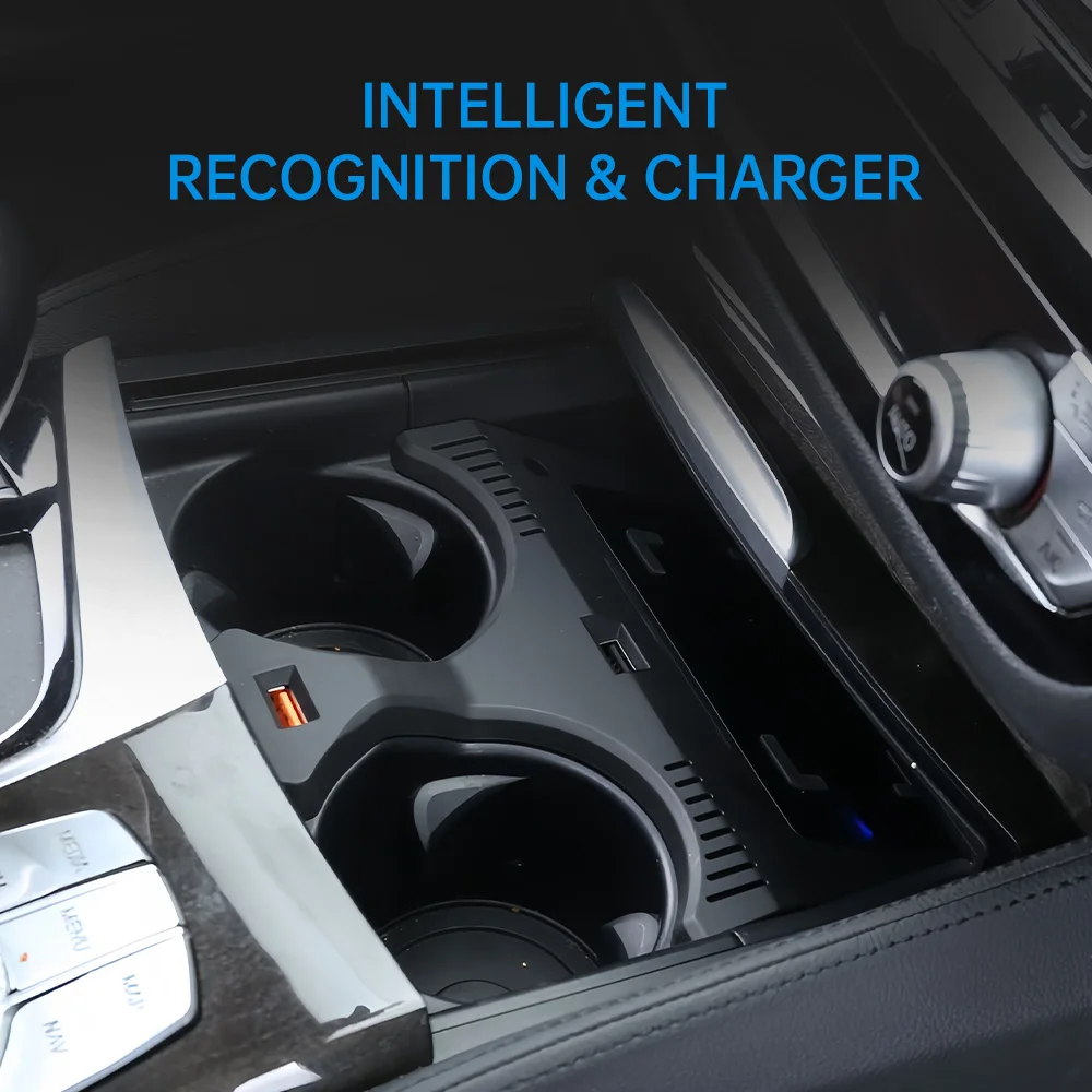 For BMW 5 6 Series G30 G32 G38 2018 2019 2020 2021 2024 Car Wireless Charger Phone Charger 15W Fast Phone Charging Accessories