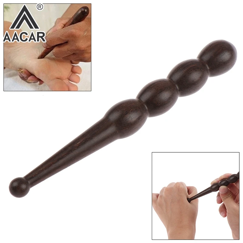 1PCS Long Wood Stick Wooden Tools Acupoint Massage Spa Foot Hand Reflexology Body Hand Wood Massage Tools